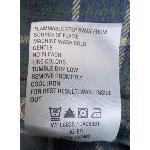 Woolrich Men’s 2XL Bay Leaf Green Plaid Flannel Shirt Button Front Long Sleeve C - Picture 6 of 8